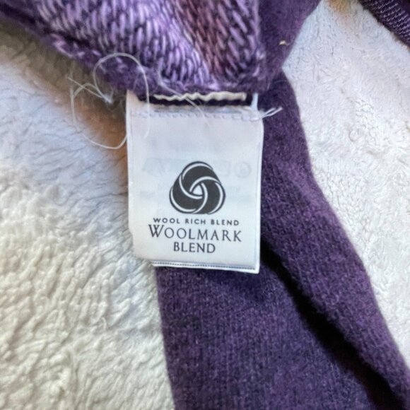 IL Granchio Men's Purple Wool Blend V-Neck Pullover Sweater Size IV Lightweight - Picture 8 of 8